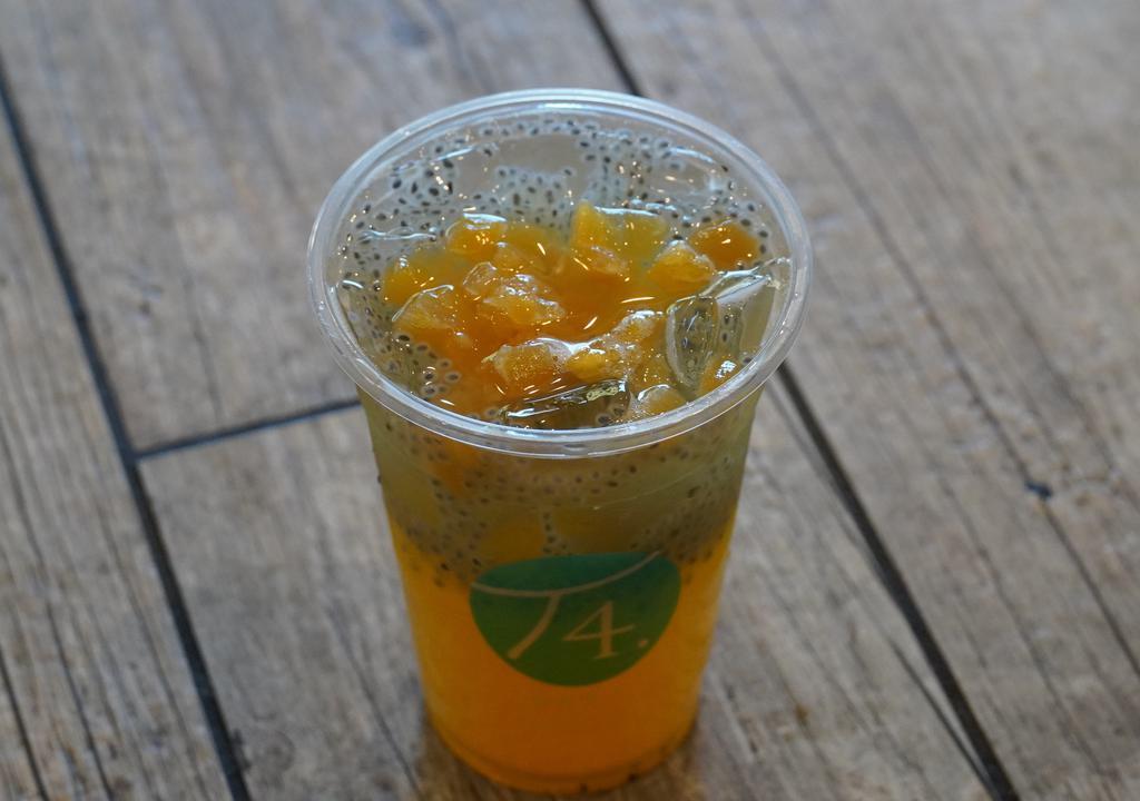 Mango Pineapple With Basil Seeds · Fusion of Mango and Pineapple Flavor on our Royal Tea with Basil Seeds.