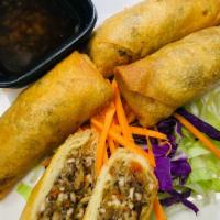 #J1 Imperial Rolls · Deep-fried rolls wrapped with vegetables.