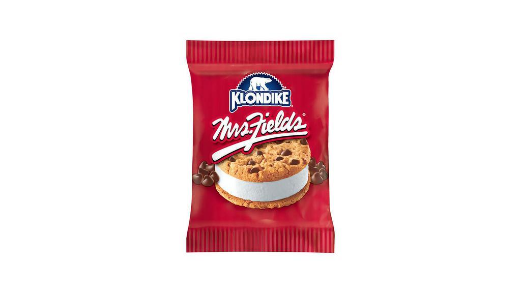 Fields Ice Cream Sandwich · Enjoy a hearty portion of velvety vanilla between two delicious chocolate chip cookies.