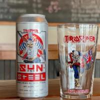 Trooper Sun + Steel Sake Lager 16.9oz can · 4.8% A double-fermented pilsner infused with saké to produce a crisp refreshing taste with a...