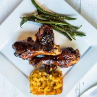 Drumsticks(meat only) · Fall off the bone drumsticks with bbq glaze.