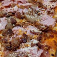 Meat Combo · Salami, pepperoni, sausage, ham, bacon.
