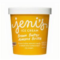 Brown Butter Almond Brittle · Brown-butter-almond candy crushed into buttercream ice cream. Gluten-free. Contains tree nut...