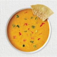 Pronto Queso (3 Oz) And Chips · 3 oz of spicy three pepper cheese dip. Served warm with freshly made tortilla chips.