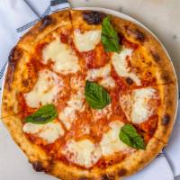 Margherita Pizza · Basil, Tomato, Fresh Mozzarella.