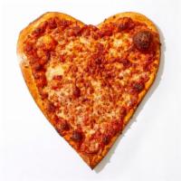 Cutie Cheese Pizza · Heart shaped pie with gooey cheese and our house marinara sauce.