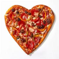 Boo Thang Byo Pizza · Heart shaped pie of your dreams.