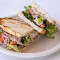 Tuna Salad Sandwich · Tuna, lettuce, tomato, and mayonnaise.