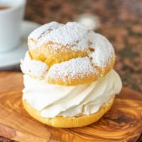 Cream Puff · Puff pastry filled with whip cream.