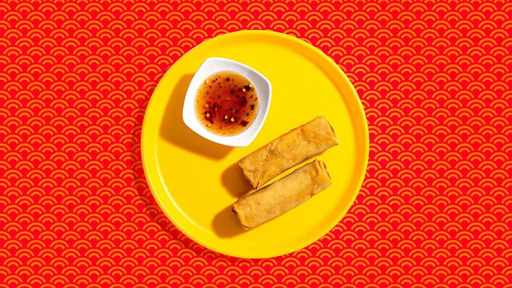 Egg Rolls · Golden flakey egg rolls with your choice of filling.