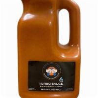 Turbo 64oz Bottle · Love our Turbo Sauce?!?! Get Stocked up with this 64oz Bottle! Great on anything its put on!