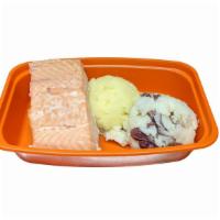Salmon Meal / Double Carbs · Pick a Flavor of Salmon, Protein Amount, & 2 Carb Options. Add Extras or Side Sauce.
