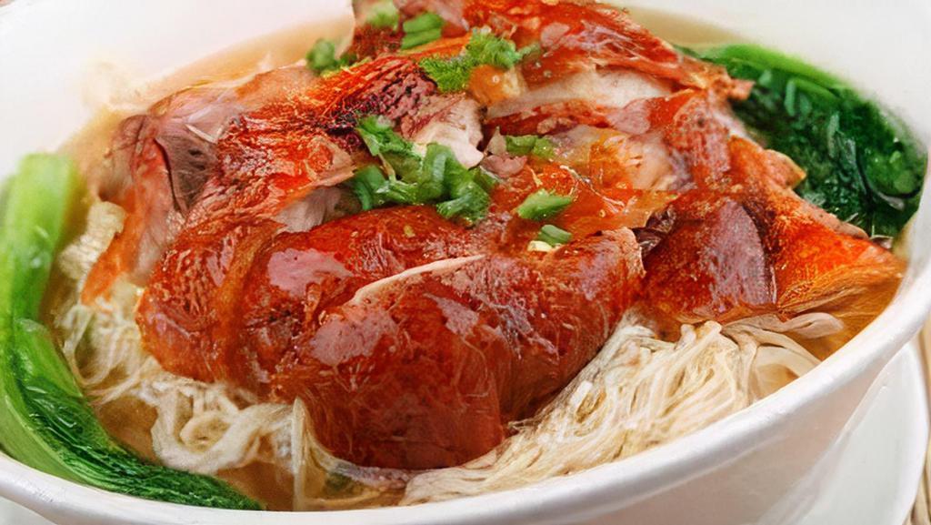 Roast Duck Noodles Soup · 