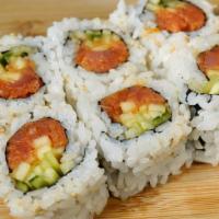 Spicy Tuna roll · Spicy tuna cucumber inside out sesame