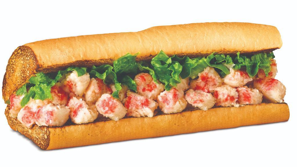 Lobster Classic · Lobster & seafood salad with shredded lettuce on butter-toasted Italian white bread. 4 in: 300 Calories, 8 in: 610 Calories, 12 in: 910 Calories.