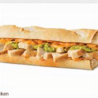 Southwest Chicken · Chicken, cheddar, guacamole, chipotle mayo. For (4