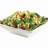 Apple Harvest Chicken Salad (Half) · Honey-dijon chicken salad, apples, dried cranberries, cucumbers, tomatoes, pumpkin seeds, ap...