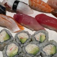 Sushi Combo 1 (7+Cali) · 7pcs chef choice nigiri sushi + California roll (6pcs)
