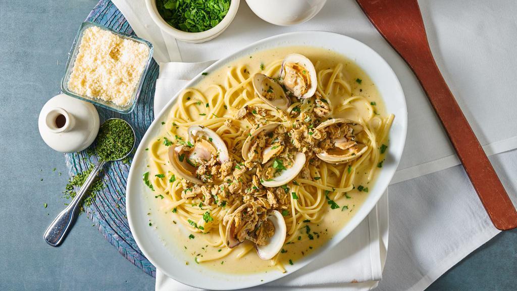 Linguine and Clams · With mushrooms steamed clams and baby clams served in a red or white clam sauce.