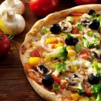 Kashmir Pizza · Yummy chili chicken with chili sauce, Onions, tomatoes, chopped green chili, Green bell pepp...