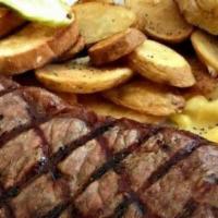 New York Steak and Eggs · 1/2 lb steak served with eggs, potatoes and toast

Consumption of undercooked meat, poultry,...