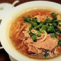 10. Beef Noodle Soup · Classic beef noodle soup included rare steak and well-done brisket, additional topping can b...