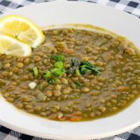 Soup of The Day*Vegan* w/pita  · Usually lentil soup.