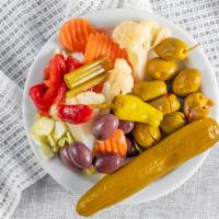 Israeli Pickles and Olives · Vegan.