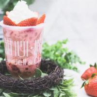 Strawberry Peach Raisin  · Fresh Strawberry, house made fresh non dairy strawberry milky cream, gluten free crystal bob...
