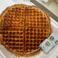 Oatmeal waffle · 1pc oatmeal waffle (contain oats, bran, wheat); served with butter , syrup on the side)