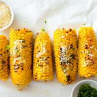 Flame-Grilled Corn on
the Cob · Vegetarian. Perfectly charred, juicy grilled corn.