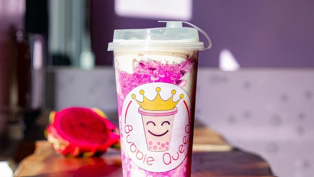 Dragonfruit Cloud · Fixed sweetness and ice level, made with dairy products.