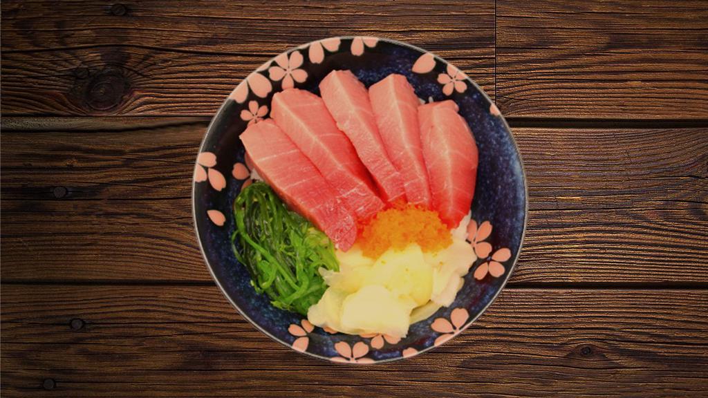 Toro Don (Bluefin Tuna Belly Bowl) · Fatty, buttery bluefin tuna belly sashimi over rice or salad