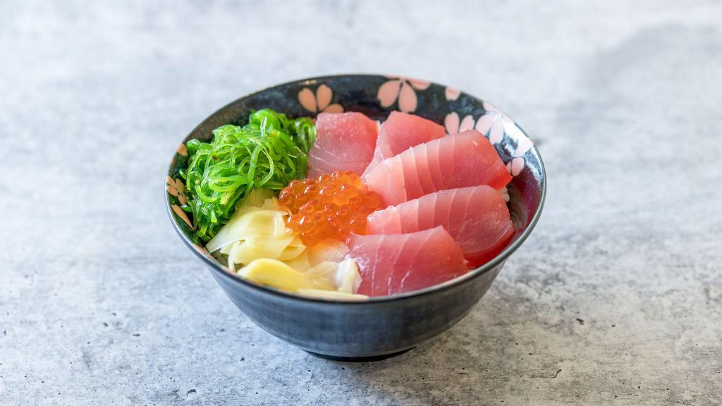 Tekka Don (Tuna Bowl) · Fresh tuna sashimi over rice or salad