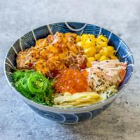 Tasty Tuna · Fresh diced tuna with sriracha mayo, your choice of toppings, and white rice, brown rice, or...