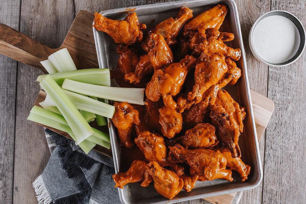 30 Traditional Wings · 30 Traditional bone-in wings with your choice of Sweet Home BBQ; Honey, Honey, Honey Mustard; Next Stop Buffalo or The Streaker wing flavor.