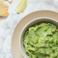 Guacamole · Delicious, Homemade guacamole served in customer's preference of size.