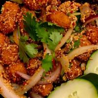 Popcorn Chicken Spicy Salad (Yam Gai Zap) · Salad that are well known as - Yam Gai Zap -
The variety of Ingredients protein, Vegetables,...