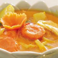 Yellow Curry · Potatoes, carrots, onions and bell peppers in a Thai yellow coconut milk curry. Medium spicy...