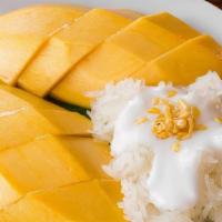 Sweet Sticky Rice with Mango · Sweet Sticky Rice with Mango (Seasonal)