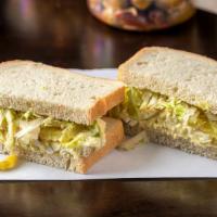 Egg Salad Sandwich · Lettuce, onions, pickles
