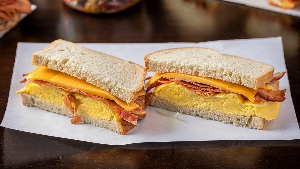 Breakfast Sandwich · Please choose 1 meat in Preparation Additions  italian sausage, ham ,or bacon ,comes with american cheese and egg