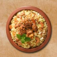 Lamb Biryani Theory · Aromatic rice cooked with pieces of lamb, Indian spices and herbs.