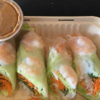 Fresh Salad Roll with Shrimp · Shrimp, bean sprouts, rice noodle, lettuce, carrots wrapped in fresh rice paper served with ...