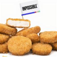 Impossible Chicken Nuggets (NEW) · 10 piece Impossible Chicken Nuggets made from plants have the delicious savory taste of a fa...