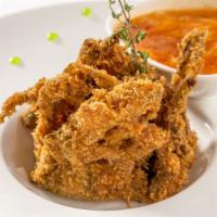 Soft Shell Crab (2 Pcs) · Two pieces fried jumbo soft shell crab.