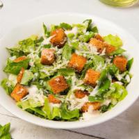 Caesar Salad · Romaine & mixed greens w/ avocado, corn, black beans, shredded cheese, cucumber, tomatoes, r...
