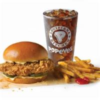 Classic Chicken Sandwich Combo · Includes a choice of regular signature side and a drink.