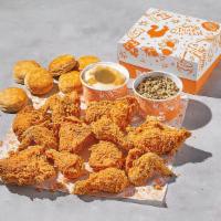 Mixed Chicken (20 Pcs) · Includes four large signature sides and ten hot buttermilk biscuits.