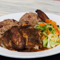 1/4 Jerk Chicken Meal · 1/4 Jerk Marinated Grilled chicken served with choice of medium or spicy house jerk sauce ri...
